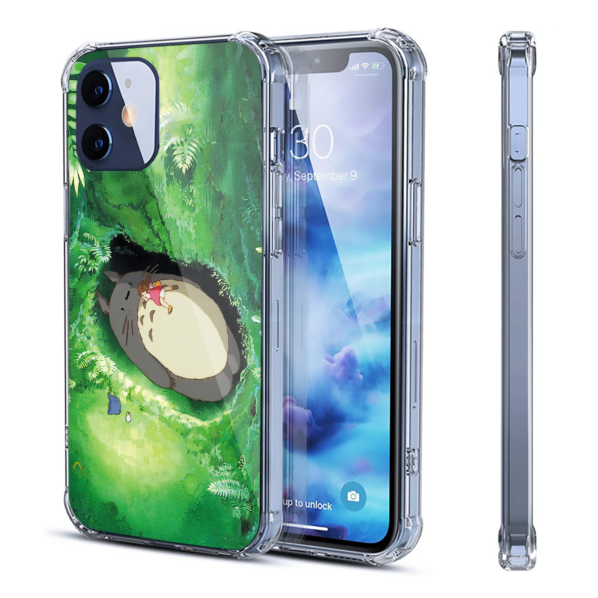 （画像用） となりのトトロ 草壁メイ 草壁サツキ My Neighbor Totoro Satsuki Kusakabe Mei Kusakabe 【iPhone 12シリーズ対応】透明スマホケース（クリアソフトケース）